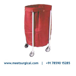 Solid Linen Trolley With Canvas Bag - MP 553